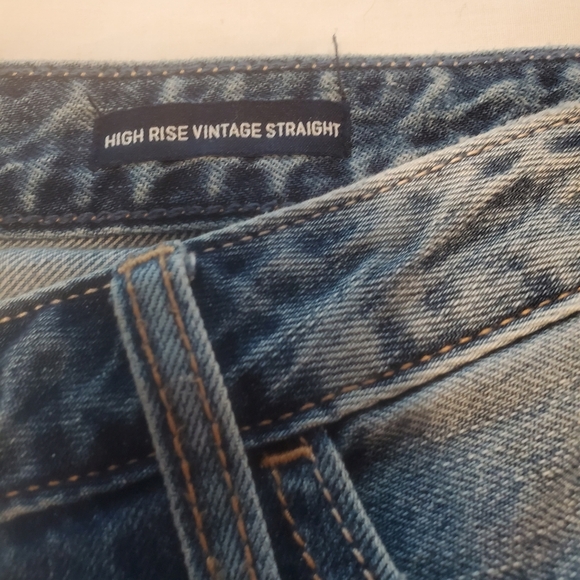 Hollister Juniors Sz 11R High Rise Vintage Straight Embroidered Jeans Button Fly - Picture 8 of 9